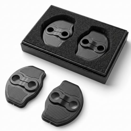 CYBERBEANS TPE Door Shock Absorber for 2017-2026 Tesla Model 3/Y Door Lock Cover Protector Anti-Rust Fits 2025 Juniper & Highland Series(4-Pack Carbon Edition)