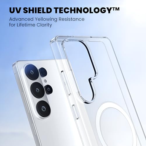 Image of Anti-Yellow Clear Case for Samsung Galaxy S26 Ultra | UV Shield Technology | Zero-Yellowing Formula | Drop Protection (TPU + Polycarbonate | Crystal Clear)