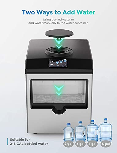 Fabricadora de hielo 2 en 1 acero inoxidable miniatura 2