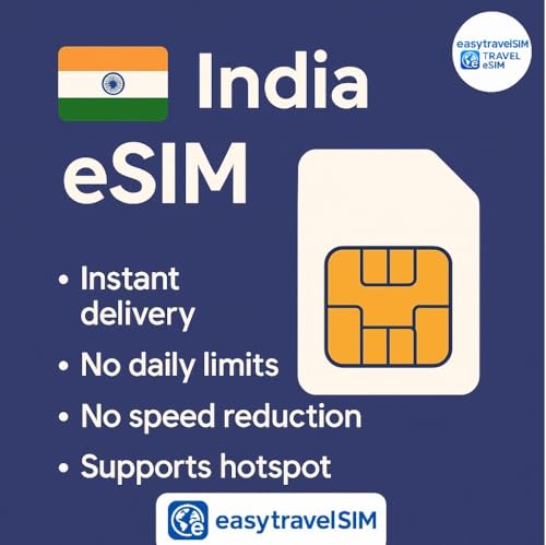 eSIM Inde 10Go connexion immédiate par e-mail pour route de 30 jours
