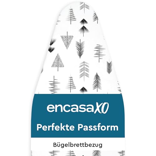 Encasa XO Ersatzbügeltischbezug mit 3 mm Filzpolsterung, Kordelverstärkung (passend für Standard Medium Bügeltische von 112x34 cm) Wärmereflektierend, Bedruckt - Schwarzer Pfeil