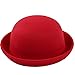Produktbild Butterme Kids Rolle Krempe Dura Glocke Bowler Hat Winter Wolle Felt Fedora Billycock Cap Rote