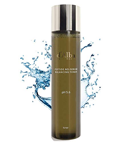D'Alba Peptide Korean Cosmetics Peptide Balancing Toner for sensitive skin PH level 5.6 with Anti-Aging recovery and Remove pore residue