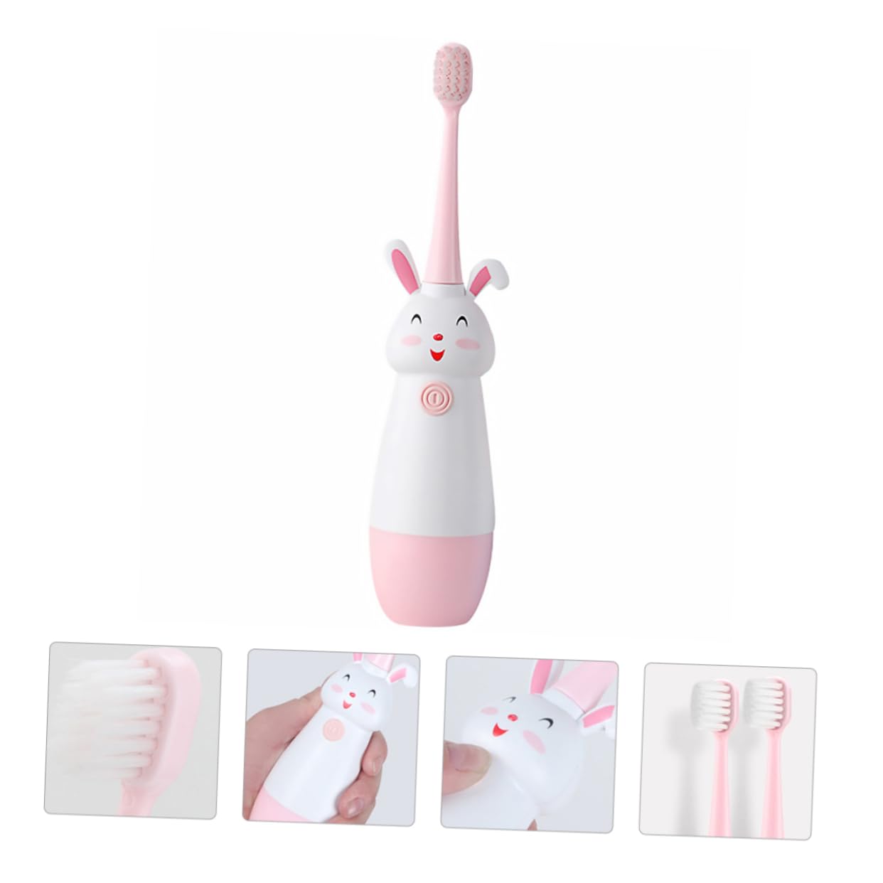 BESTYASH 3 Set spazzolino elettrico ragazzo dente a forma di scovolino denti scovolini dentali sonic vibra spazzolini da denti spazzolino elettronico ricaricabile addominali rosa