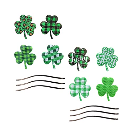 Doitool 1 Set St. Patricks Day Decoration Stickers Decorative Irish Clover Green Shamrock Car Reflective Magnets For Home Refrigerator Mailbox Car Decor #TOP29