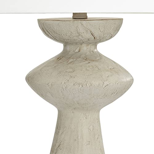 Lámpara de mesa Possini Euro Design 30 pulg blanca beige miniatura 6