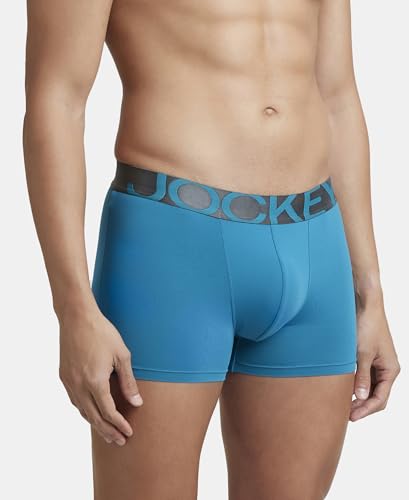 Image of Jockey IC28 Men's Tactel Microfiber Elastane Stretch Solid Trunk with Moisture Move Treatment