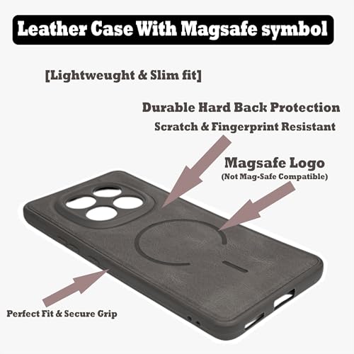 Image of SBMS Back Cover for Redmi Note 15 5G /Poco M8 5G | Ultra Slim Soft Rubberised Hard Case | Oil Feel Soft Leather Back | Mag-Safe Design (Mag-Safe Not Support) | Camera Protection Case Poco M8 5G (Grey)