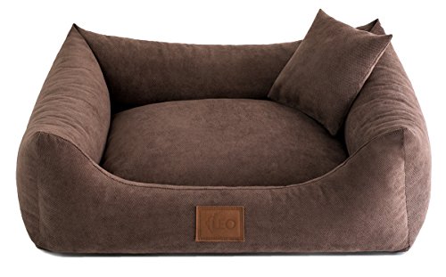 Leo4dog. Sofa Sun. 6 Größen, 4 Farben. Hundebett, Hundekissen, Hundesofa,Hundekorb. (80x60, Braun)