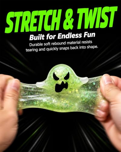 Halloween Ghost Squishy Toys 5 Pcs Pack Spooky Fun Fidget Stress Relief Set Soft Rebound Material Squeeze Sensory Item Party Favors Desk Decor Cute Holiday Novelty Gifts for Boys Girls Adults - Image 7