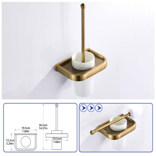 Juego de herrajes de baño de bronce de latón antiguo que no se oxida nunca 3