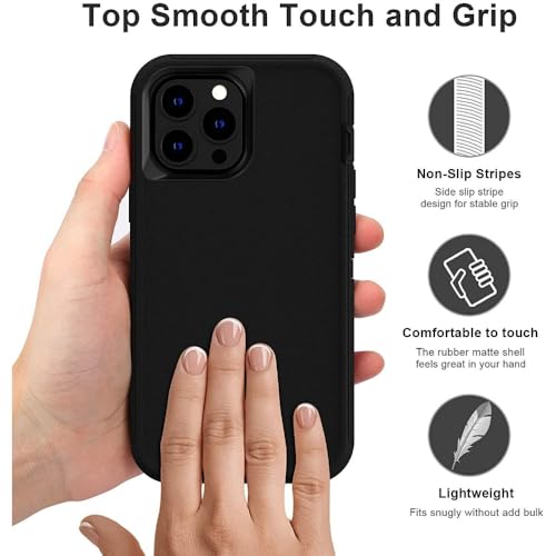 Coque iPhone 14 Pro Max antichoc 3 en 1 en PC et TPU Noir Vert