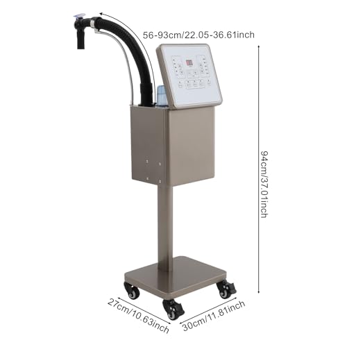 Image of Nano Hair Steamer, 1600W Professional Micro-Mist Hair Steamer for Deep Hair Care, Standing Salon Care Temperature Mist Intensity Adjustable for Hair Repair Salon Spa (Gold)