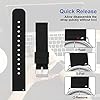 Cobee Silicone Watch Bands, Quick Release Waterproof Soft Rubber Replacement Straps with Silver Plated Stainless Steel Buckle Smart Watch Bands Sport Watchbands for Men Women(18mm-Black) #3
