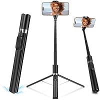 SonixForce Automatic 67 Inch Auto-Deploy Selfie Stick Tripod with Remote, 360 deg. Rotatable Extendable Stand (Clip Mount)