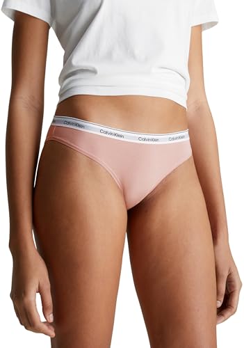Calvin Klein Braguita Tipo Bikini Mujer con Logotipo en la Cintura, Rosa (Subdued), XL