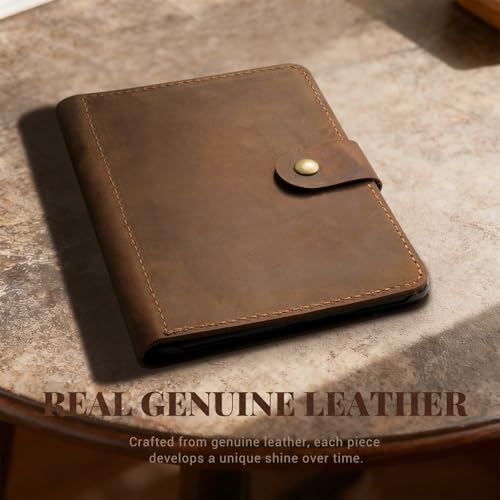 Image of CoBak Premium Genuine Cowhide Leather Case for 7 inch E-Readers - Smart Cover with Auto Sleep Wake Feature for E-Readers 2024 Released