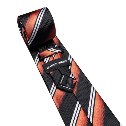 Image of Barry.Wang Mens Tie Set Plaid Check Neckties Formal Business Wedding Luxury Pocket Square Cufflinks