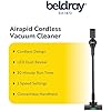 Beldray BEL01150-VDEEU7 Turbo Plus Cordless Vacuum Cleaner with European Plug - 22.2V Multi-Surface Cleaner, 0.5L Dust Container, Motorised Floor Brush with LED Lights, Up to 45 Minutes Runtime, Black