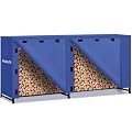 Fashlits 8ft Waterproof Firewood Rack Cover, Heavy Duty 600D Oxford Outdoor Storage Wood Rack Cover For Outdoor, Indoor, Patio(Cover Only, Rack Not Included)