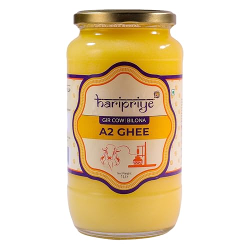 Image of HARI PRIYE A2 Cow Ghee, Pure Desi Ghee, Grass-Fed Gir Cow, Bilona Method, 1 Litre