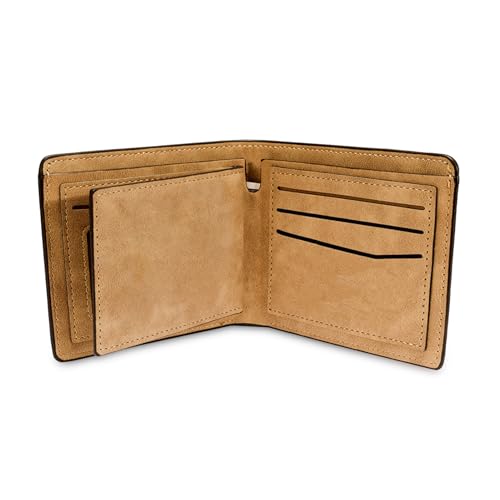 Custom Gifts for Dad Fathers Day - Personalized Leather Wallet with Names for Men Slim Fist Bifold Wallet for Father with ID Window Wallet for Daddy Husband Christmas Gifts2