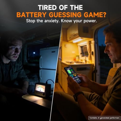 Image of 2026 Bluetooth Battery Monitor with 600A Smart Shunt FOXWELL BT630, Track Volt /Amp /Watt /Capacity, 8 Protection Alarms, for LiFePO4 /Lithium /RV /Solar /Marine /Off-Grid, Extend Battery Life, Easy Install