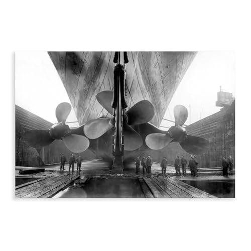 Toile Titanic hélice RMS pour habiller un mur de chambre vide 30x45