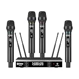 Debra UHF Wireless Microphone System, Lightweight All - Metal Receiver, 300ft Range, Auto Frequency Sync for Karaoke, Stage, Live Stream