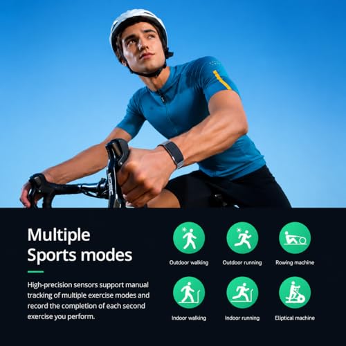 Image of Vitro Smart Fitness Band - Heart Rate, SpO2, Sleep & ECG Monitor | 7 Days Battery | Body Composition | Body Temperature | Multi-Sport Tracker for Daily Health & Fitness (Midnight Blue)