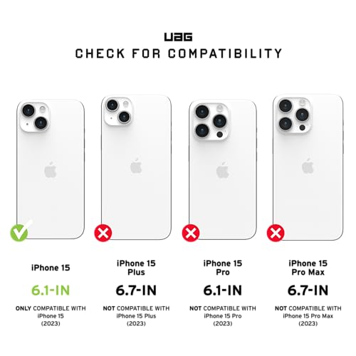 URBAN ARMOR GEAR UAG Glass Compatible with iPhone 15 Glass Screen Protector Shield Plus 6.1" Premium Double 9H Tempered Glass Ultra-Clear HD Anti-Fingerprint Anti-Glare Clear/Black - Image 2