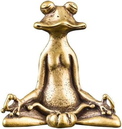 Mini Copper Solid Pure Copper Zen Frog Sculpture Miniature Figurines Animal S Incense Burner Antique Brass Tea Pet Desk Ornament Crafts -