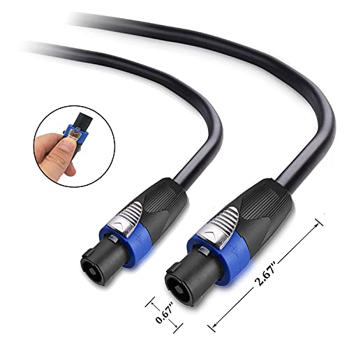 2 pack 50ft pro speakon to speakon cable pair 12awg patch cords professional speakon audio cable cord with nl4fc connectors