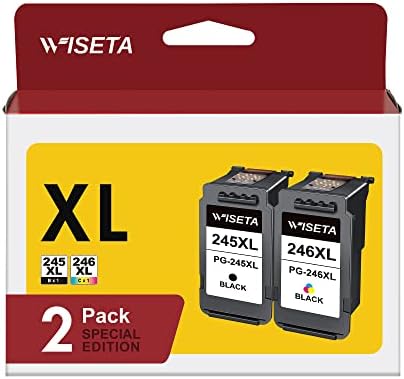 245XL 246XL Ink Cartridge High Yield Replacement for Canon Ink cartridges 245 and 246 PG-245XL CL-246 Used in PIXMA MX492 MX490 MG2522 MG2920 MG2922 TR4520 TR4522 TR4527 TS3320 TS3322 Printers 2-Pack