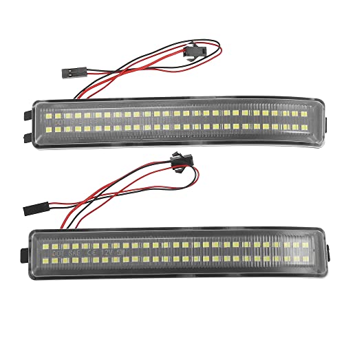 A ABSOPRO LED Side Mirror Turn Signal Light Clearance Lamp Door Rearview Wing Mirror LED Blinker 9L3Z17E748BA for Ford F150 2009-2014 Yellow White LED Clear Lens 1 Pair