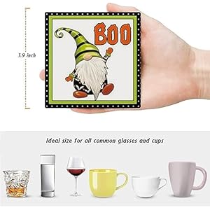 HUXJOKO Coasters for Drinks Set of 6,Funny Halloween Pumpkin Cat Absorbent Ceramic Coaster,Round Stone Mat,with Cork Base and Metal Holder for Coffee Table Room Bar Home Decor Housewarming Gifts HUXJOKO Coasters for Drinks Set of 6Funny Halloween Pumpkin Cat Absorbent Ceramic CoasterRound Stone Matwith Cork Base and Metal Holder for Coffee Table Room Bar Home Decor Housewarming Gifts