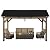 Aoodor 12 x 14 ft. Wood Gazebo,Outdoor Upgrade Cedar Wooden Frame Gazebo with Single Galvanized Steel Roof, for Patio Backyard Deck and Lawns - Light Grey