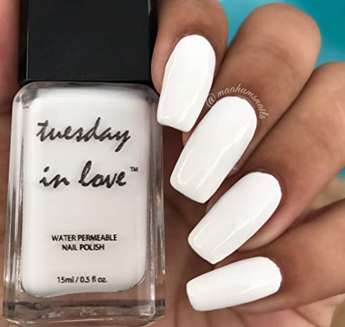 ISNA Certified Halal Nail Polish by Tuesday in Love (Ø­ÙØ§Ù) - 15 ML/0.5 FL OZ - Vegan Nail Polish - Oxygen & Water Permeable - Fast Drying Breathable Nail Polish - Non-toxic & Cruelty Free (Snowflake)