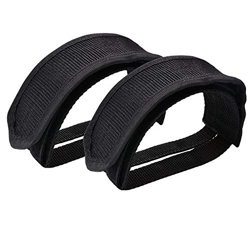 2pcs vélo Pédale Sangles vélo pour Enfants vélo Pédale Straps Toe Tape Clips Gear Bike Noir Fixe Cover