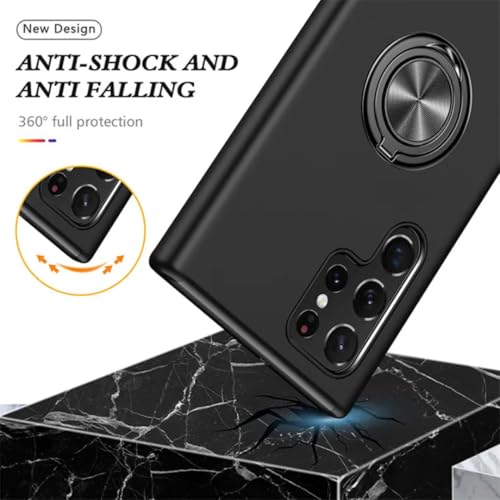 Coque Galaxy S21 bleu rigide avec anneau de support intégré - 3