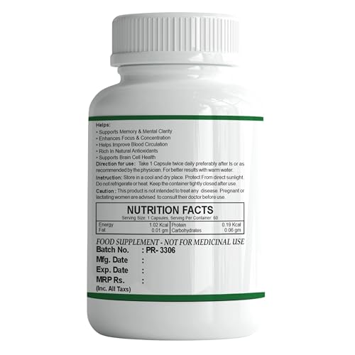 Image of Organic Spirulina 800mg Capsules, Nature Superfood, Rich in Protein, Vitamins & Minerals, Herbal Supplement (120 Capsules)