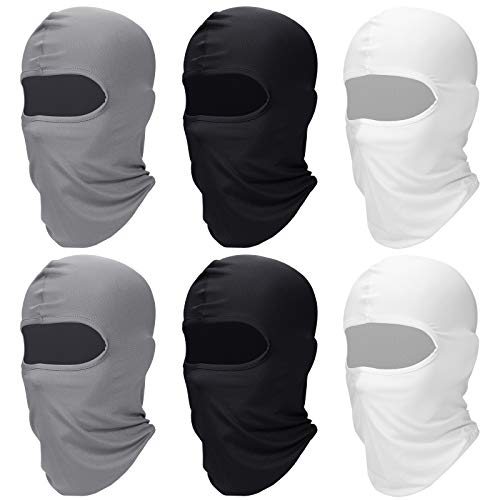 Zhanmai 6 Pcs Ski Mask Full Face Cover Balaclava Winter Neck Gaiter Men Outdoor Sports Cycling Windproof Hood