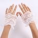 yefiuo Lace Gloves White Kawaii Wrist Sleeve,Fashion Hand Sleeve Lace Elastic Bracelet for Halloween,Christmas,Wedding,Tea Party,Masquerade,Nightclub,Daily Cuff Decoration Ma'am Girls