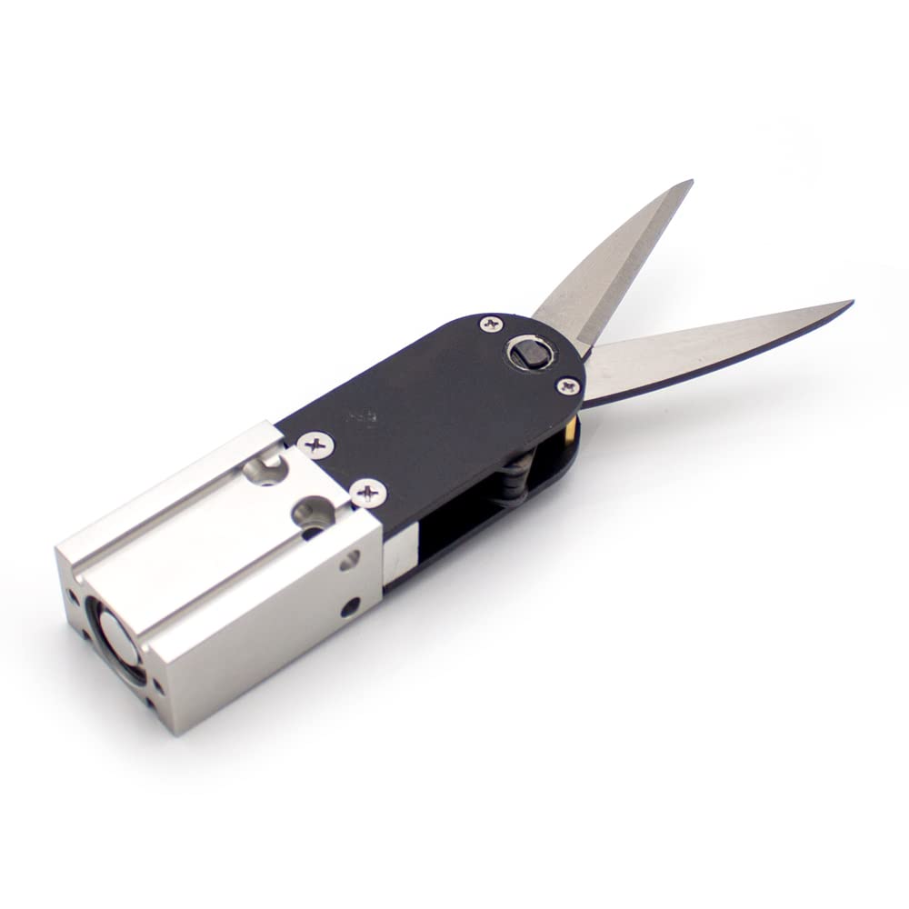 iDili Pneumatic Air Nipper Shears High Speed Industrial Automatic Air Cutter For Fabrics Ear Mask Elastic Rope Plastic Metal Sheet (K25)