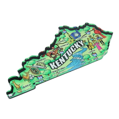 Imán decorativo acrílico Kentucky State 4.25 x 2 in miniatura 3