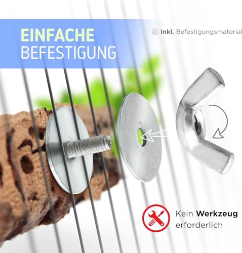 2 x Kork-Pickstein. Die leckere Alternative zum Kalkstein oder Sepia-Schale, Wellensittich Zubehör – Bild 6
