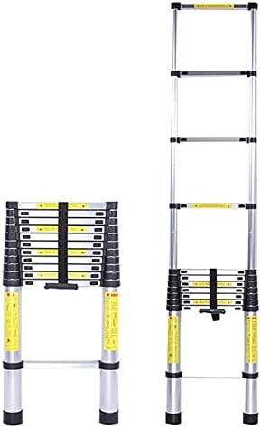 Heavy Duty Telescopic Ladder 8m/7m/6.2m/5m/4m/3.8m/2.6m Tall, Professional Aluminum Folding Telescoping Ladder for Rooftop Tent RV Attic (Size :6.2m/20.3ft)