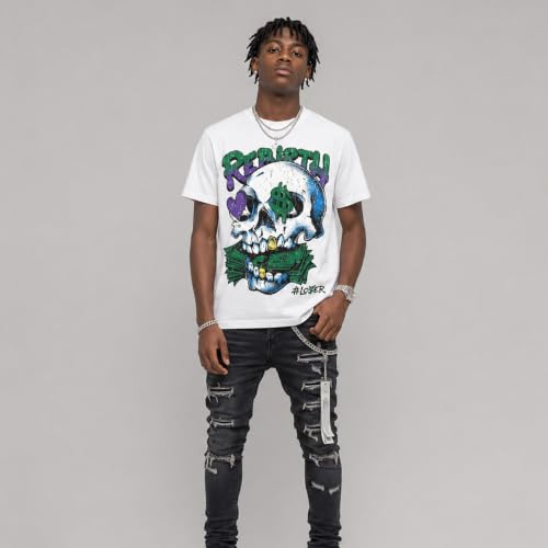 Image of DopeSkill Halloween Graphic Tee Streetwear Hip Hop Hypebeast Unisex T-Shirt Sneaker Colour Matching Shirts Spooky Graphic