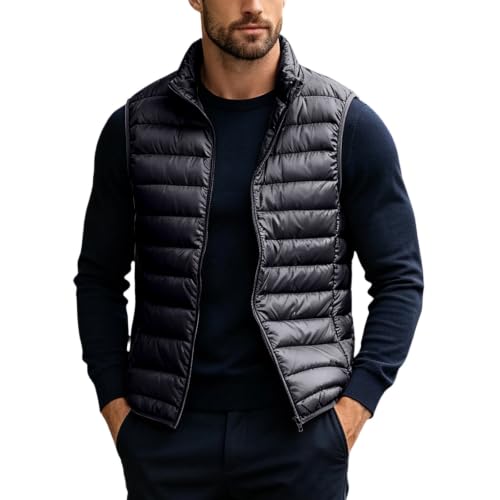 Puffer Vest Men Lightweight Zip Up Down Vest Warm Puffy Sleeveless Jacket - image 8