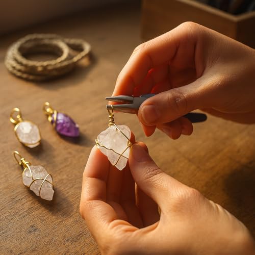 Image of Ayzal Shop Natural Clear Quartz Pendant 18g | Genuine Healing Crystal Necklace | Raw Gemstone for Reiki, Meditation & Chakra Balancing | Energy Amplifying Spiritual Jewelry Gift for Men & Women